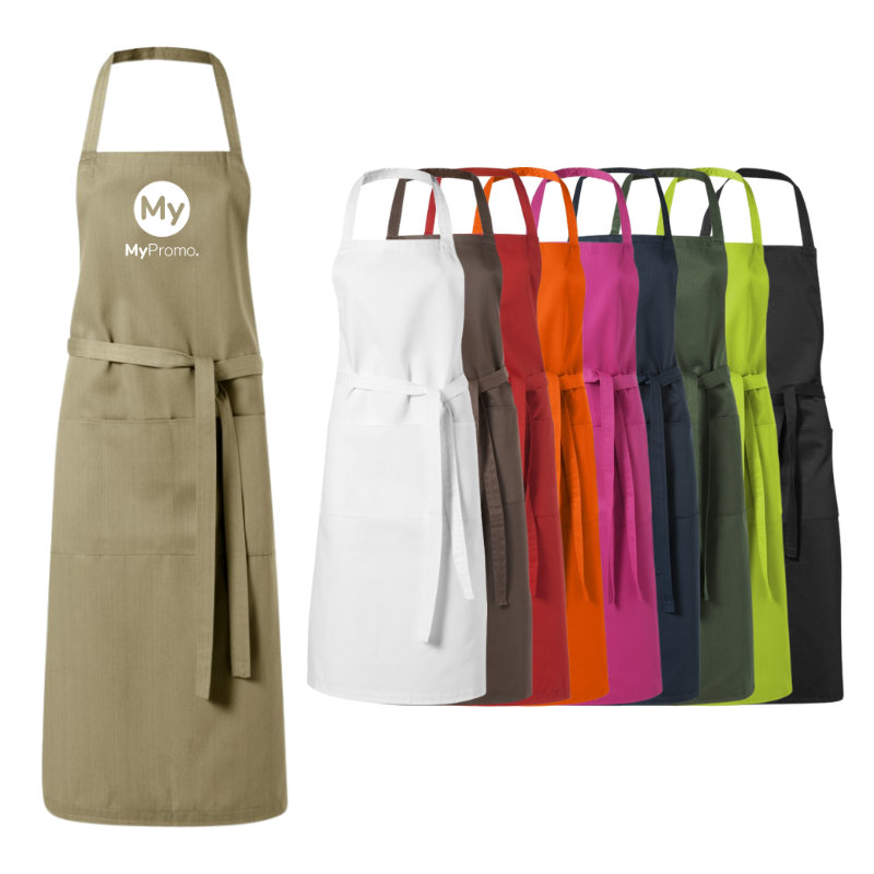 Schürze | Polyester & Baumwolle 240 g/m² | 2 Taschen | Viele Farben | Bestseller